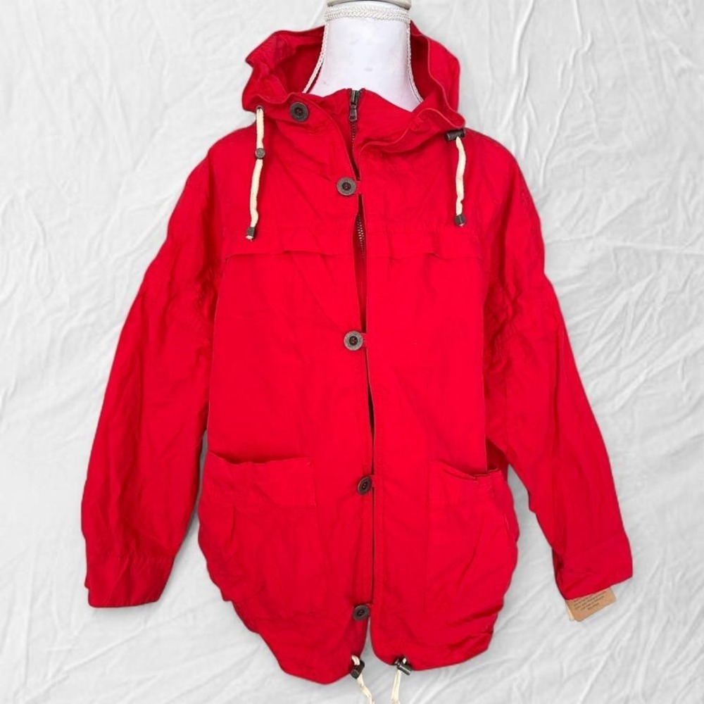 Levi's red cotton windbreaker  jacket coastal fisherman